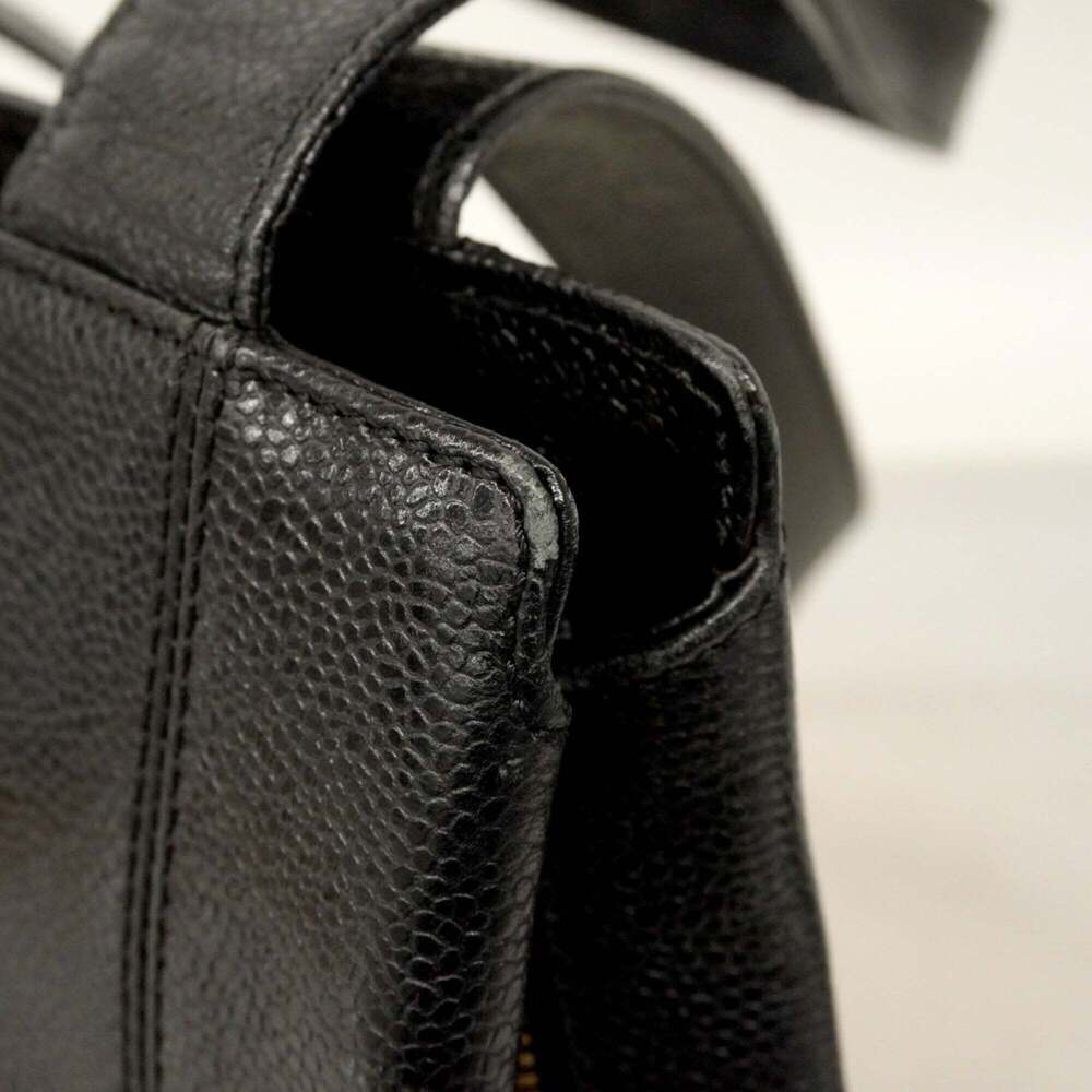 CHANEL Black Caviar Leather Tote Bag - Picture 6 of 12